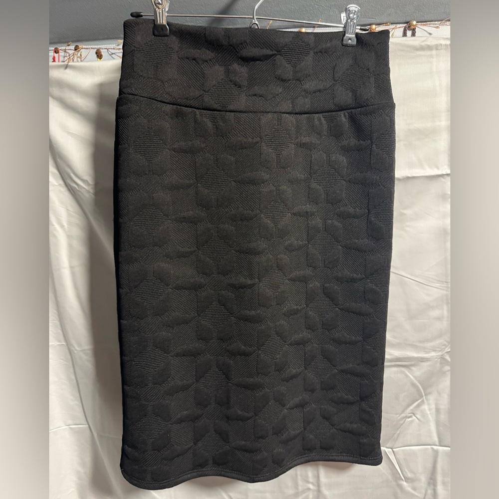 LuLaRoe Black Textured Pencil Skirt